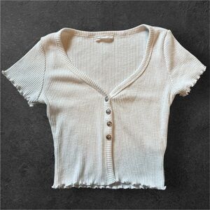 Better Be White Ribbed Crop Top - Soft & Stretchy